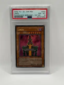 2002 YU-GI-OH! PSV-PHARAOH'S SERVANT 1ST EDITION #000 JINZO PSA 8 - Image 1
