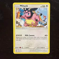 Miltank 158/214 Pokemon Lost Thunder Sun & Moon Regular Rare Card LP - Image 1