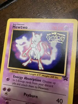 Mewtwo Wb Gold Stamp First Movie Promo 1999 Rare Pokemon Card Mew two - Image 2