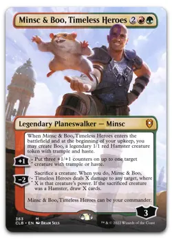 Minsc & Boo, Timeless Heroes (Borderless) #363 (NM) Baldur's Gate CLB Magic MTG - Image 1