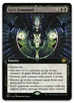 Gix's Command (Extended Art) #327 (NM) Brothers' War BRO Magic MTG - Image 1