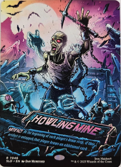 MTG - Howling Mine - Borderless - Iron Maiden Secret Lair - Magic the Gathering - Image 1