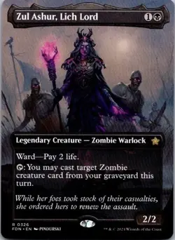 Zul Ashur, Lich Lord (Borderless) #326 (NM) Foundations FDN Magic MTG - Image 1