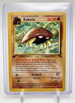 Pokemon TCG 1999 Pokemon Fossil 1st Edition Kabuto #50/62 NM/LP WOTC - Image 1