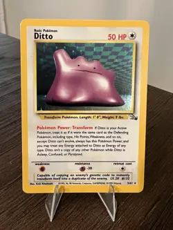 Pokemon TCG Ditto 3/62 Fossil Holo Rare Unlimited - Image 4