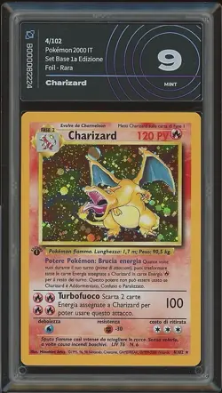 Pokemon Trio Charizard Venusaur Blastoise Gradato 9 1 Edizione Set Base ITALIAN - Image 2
