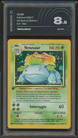 Pokemon Trio Charizard Venusaur Blastoise Gradato 9 1 Edizione Set Base ITALIAN - Image 4