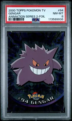 Pokemon 2000 Topps Gengar 94 Foil PSA 8 - Image 1