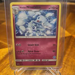 Pokemon TCG Alolan Ninetales SM128 Holo Black Star Promo - Image 1