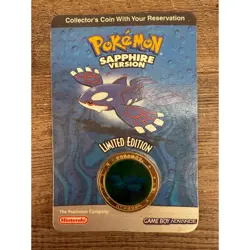 Pokemon Sapphire Kyogre Limited Edition Holographic Coin Sealed - Image 2