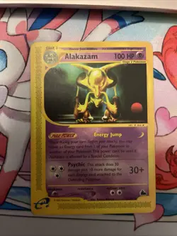 POKEMON TCG ALAKAZAM HOLO 2/144 SKYRIDGE E-READER SET HP 2003 - Image 1
