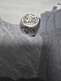 Mana Moon Tales of Ecclesia Metal Dice Silver Virtue Branded Dogmatika Yugioh - Image 4