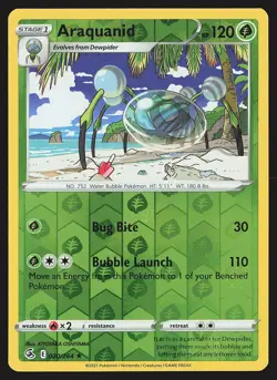 SWSH08: Fusion Strike Araquanid #020/264 Reverse Holo Pokemon Card - Image 1
