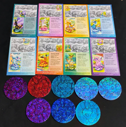 Pokemon Prismatic Evolution Eevee Mini Tin Art Cards 8 Complete Bundle & 8 Coins - Image 5