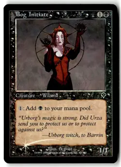 MTG Foil Bog Initiate - Invasion Moderately Played English - Image 1