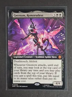 MTG Marvel's Spiderman Gwenom, Remorseless (Extended Art) Non-foil M 256 - Image 1