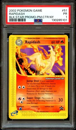 PSA 1 POOR Rapidash 51 WOTC Black Star PROMO Pokemon CENTER NY Card 101 - Image 2