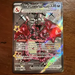 2024 POKEMON SVP EN-SV BLACK STAR PROMO 074 CHARIZARD EX PALDEAN FATES TIN - Image 1