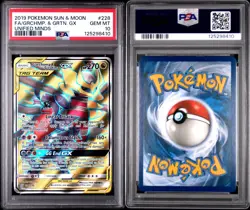2019 POKEMON SUN & MOON UNIFIED MINDS FULL ART/GARCHOMP & GIRATINA GX PSA 10 - Image 3
