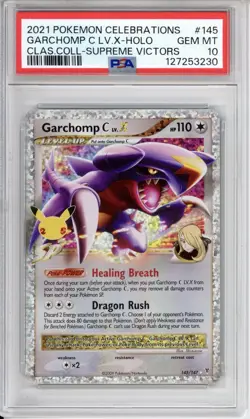 PSA 10 Garchomp C LV.X Pokemon Celebrations: Classic Collection Holo 145/147 - Image 1