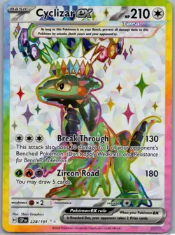 2024 Pokemon Cyclizar ex Ultra Rare SV08: Surging Sparks 228/191 NM - Image 1