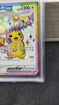 2024 PIKACHU EX FULL ART SURGING SPARKS ULTRA RARE POKEMON PSA 10 GEM MINT #219 - Image 3