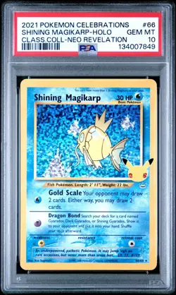PSA 10 SHINING MAGIKARP 66/64 HOLO CELEBRATIONS CLASSIC COLLECTION POKEMON ✨ - Image 1