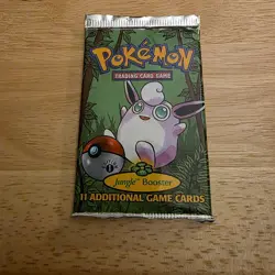 FACTORY SEALED 1999 Pokemon Jungle 1st Edition Booster Pack | Wigglytuff | WOTC - Image 1