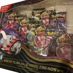 Pokemon TCG Paldean Fates Great Tusk ex & Iron Treads ex Premium Collection |NEW - Image 3