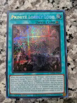 Yu-Gi-Oh! Primite Lordly Lode Prismatic Secret Rare - 2025 Mega-Pack MP25-EN114 - Image 1