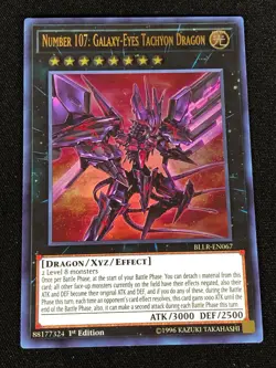 Yugioh Number 107: Galaxy Eyes Tachyon Dragon BLLR-EN067 1ST ULTRA (NM) - Image 1
