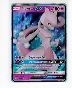 ~ESP~ SPANISH Mewtwo GX 31/68 Hidden Fates Pokemon Card (g3) - Image 1