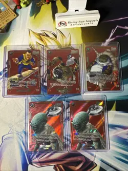 Dragon Ball Super Fusion World SB02 Red Alt Art 5 Card Lot King Piccolo Guru + - Image 1
