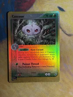 Cascoon 26/109 Ex Ruby and Sapphire Reverse Holo 2003 E Series Pokemon Card LP - Image 2