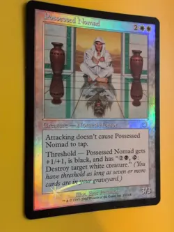 Possessed Nomad . Horror. MTG Card. Old Vintage shooting star Foil. Torment. - Image 3