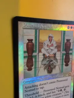 Possessed Nomad . Horror. MTG Card. Old Vintage shooting star Foil. Torment. - Image 4