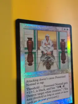 Possessed Nomad . Horror. MTG Card. Old Vintage shooting star Foil. Torment. - Image 5