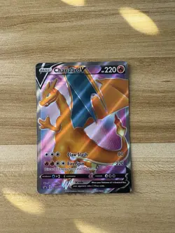 Pokemon TCG Charizard v Sword & Shield SWSH050 Holo Promo Card Mint Condition - Image 1