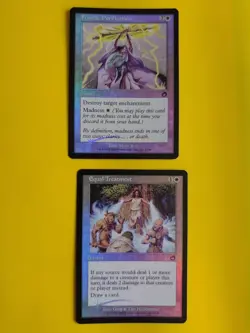 Equal Treatment & Frantic Purification MTG Card. Old Vintage 2 Foil. Torment. - Image 1