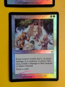 Equal Treatment & Frantic Purification MTG Card. Old Vintage 2 Foil. Torment. - Image 2