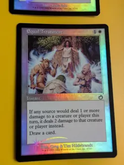 Equal Treatment & Frantic Purification MTG Card. Old Vintage 2 Foil. Torment. - Image 3