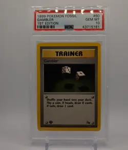 Gambler Pokemon Card Sealed Case 1st Edition PSA GM - Image 1