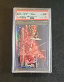 ?? PSA 10 Promo Godzilla TCG Card Game Burning Godzilla's Rampage esd02-015+ - Image 1