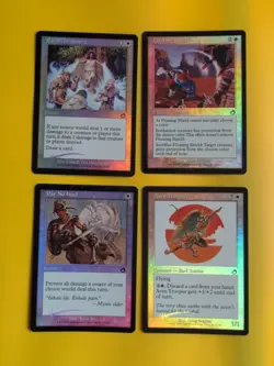 Aven Trooper,pay no heed,Equal treatment,floating shield MTG 4Card Foil. Torment - Image 1