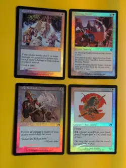 Aven Trooper,pay no heed,Equal treatment,floating shield MTG 4Card Foil. Torment - Image 2