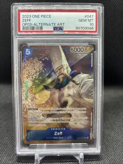 One Piece Card Zeff Alt Art OP03-047 Pillars of Strength PSA 10 - Image 1