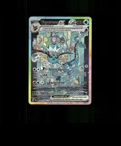 FAN-ART READ DESCRIPTION BELOW HOLO Vaporeon Card Vaporeon Pokemon Card p1 - Image 1