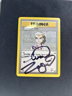 Professor Oak Base Set 2 116/130 Stuart Zagnit Voice Actor Signed Card - Image 4