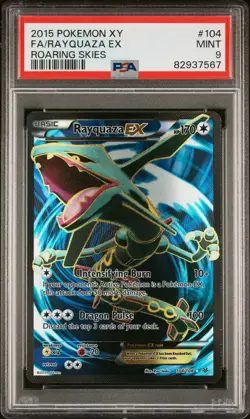 Pokemon TCG Rayquaza EX Full Art Ultra Rare Card Roaring Skies 104/108 PSA 9 - Image 1