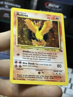 #3 Moltres 12/62 Fossil 1999 Holo Rare WOTC Pokemon Card TCG - Image 5